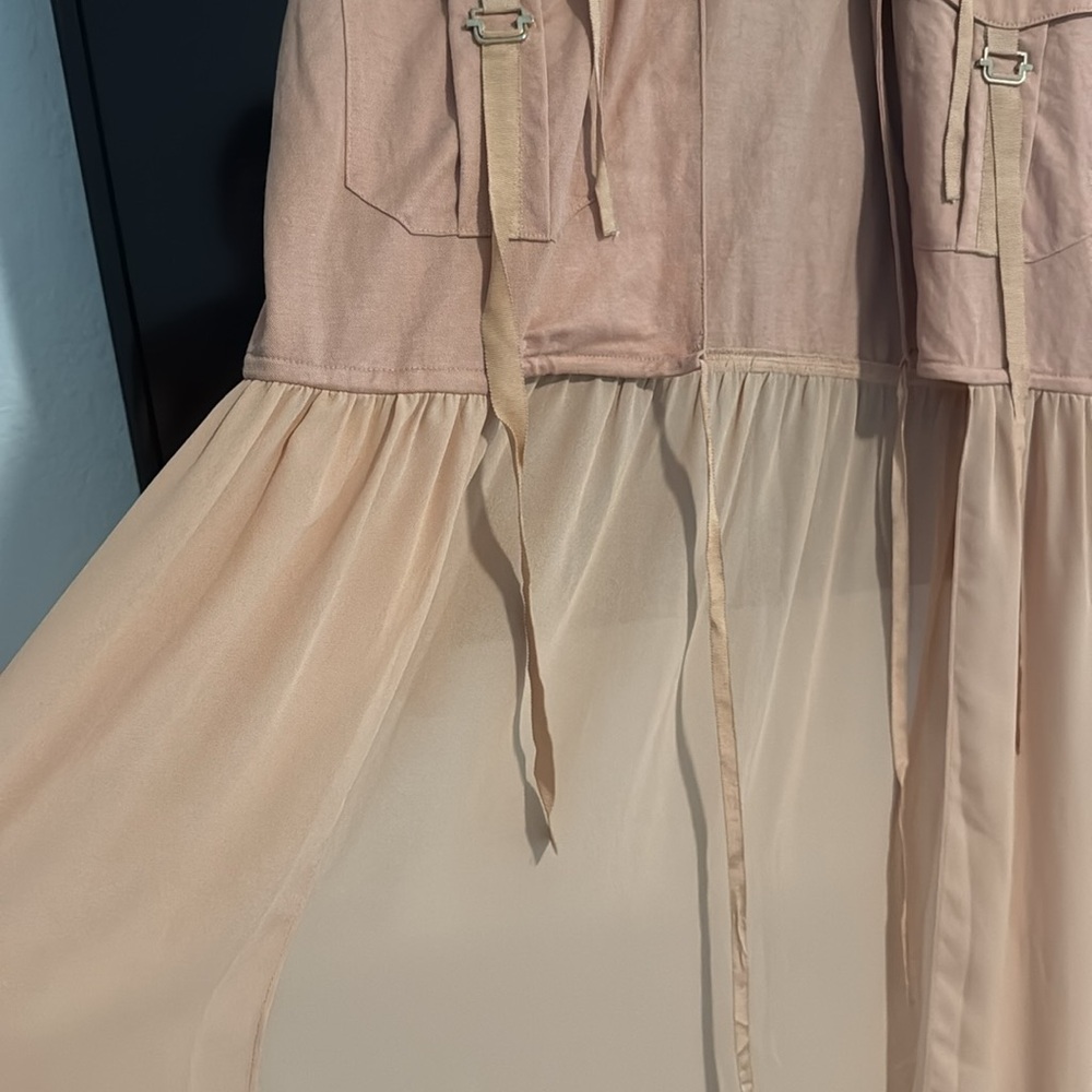 Solid Elasticated Drawstring Long Jacket - image 7